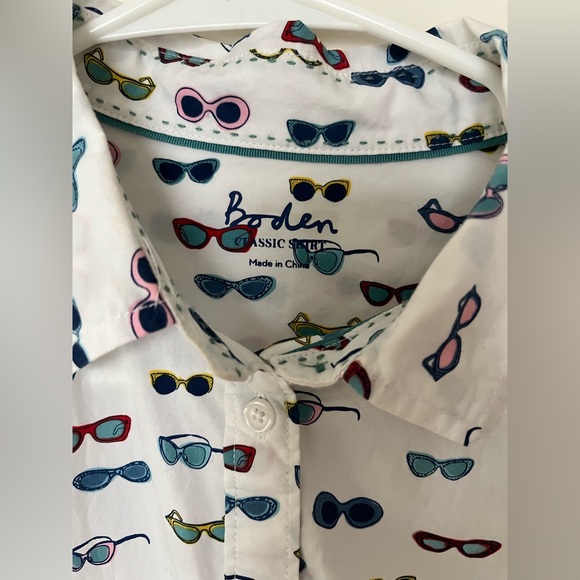 Boden The Classic Shirt button-up shirt in a multi-color sunglasses print - Picture 6 of 11